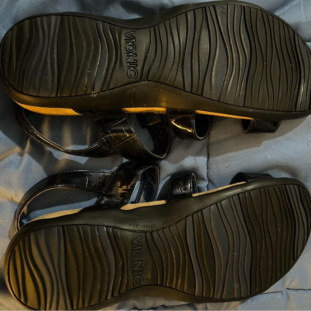 Vionic Blue Sandals with Adjustable Straps and Comfort Footbed - Picture 6 of 6